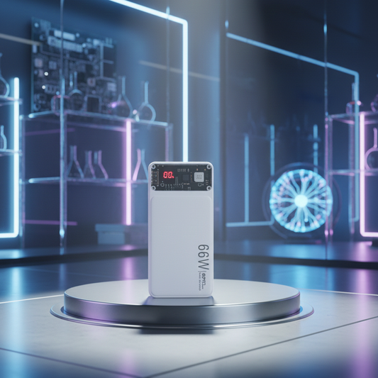 66W Transparent Digital Display Power Bank – 20,000mAh Ultra-Fast Charge