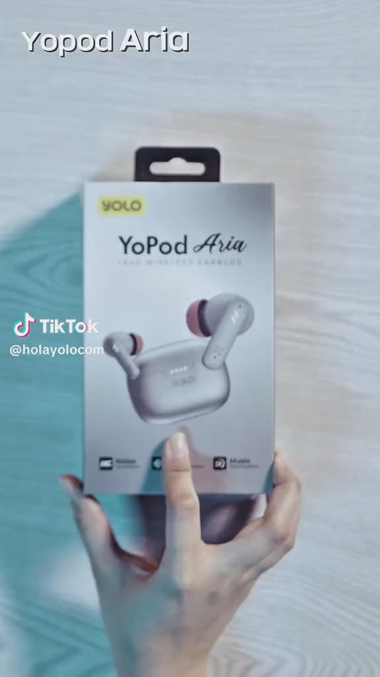 Yolo Aria Earbuds – ANC, 13mm Bass Boost Driver, 24H Playback | Bluetooth 5.3, Quad Mic, Gaming & Music Modes